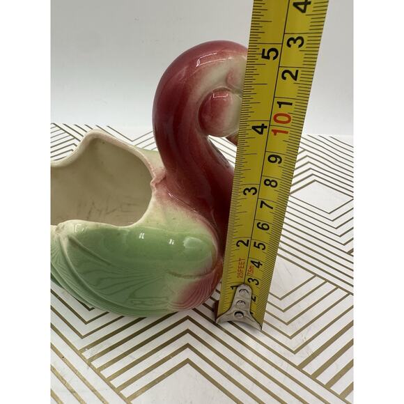 VTG 1950's Mid Century Swan Duck Ceramic Planter 5" x 6" - Picture 5 of 7